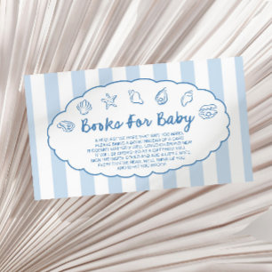 Whimsische Muschel-Baby-Shower-Bücher für Baby Begleitkarte