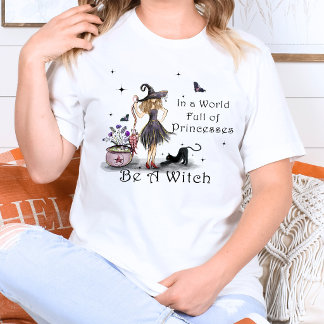 Whimsische mystische Typografie Sei eine Hexe Zita Tri-Blend Shirt