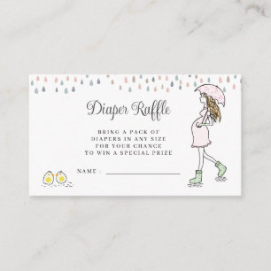 Whimsische schwangere Mutter Baby Shower Windel-Ra Begleitkarte
