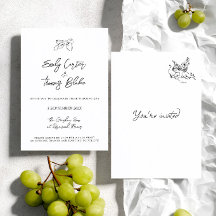 Whimsische Tinte-Handzeichnung-Hochzeit