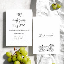 Whimsische Tinte-Handzeichnung-Hochzeit