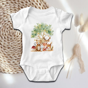 Whimsische Waldtiere Baby Strampler