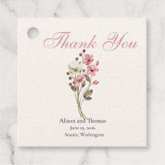 Whimsische Wiesenhochzeit mit Wildblumen  Geschenkanhänger