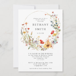 Whimsische Wildblumen-Brautparty Einladung