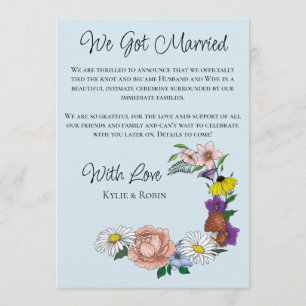 Whimsische Wildblumen-Schmetterling-Pilz-Hochzeit Einladung