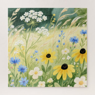 Whimsische Wildblumenwiese  Puzzle
