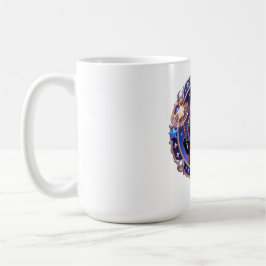 Whimsische Zauberkatze Magisches Porträt Kunst Dru Kaffeetasse