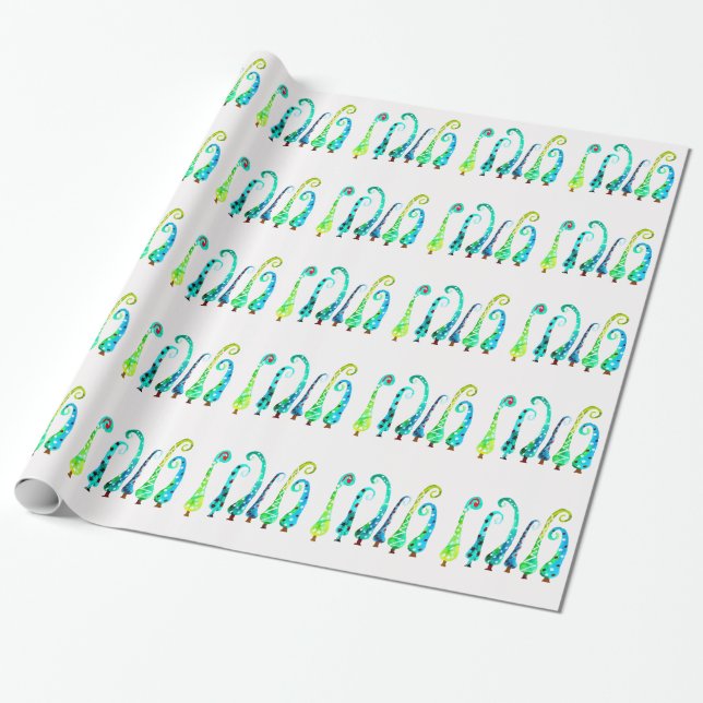 Whimsischer Aquarell Geschenkpapier (Ungerollt)