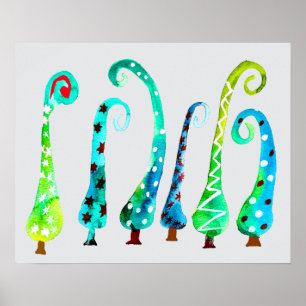 Whimsischer Aquarell Poster