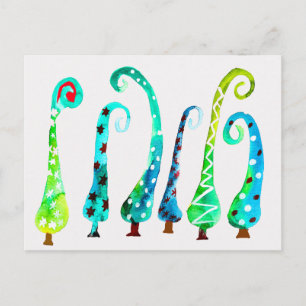 Whimsischer Aquarell Postkarte