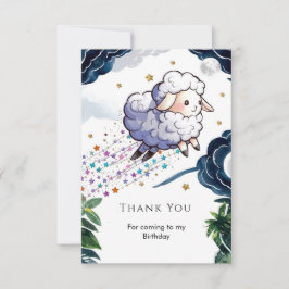 Whimsischer Bauernhof Schafe Geburtstag Dankeskarte
