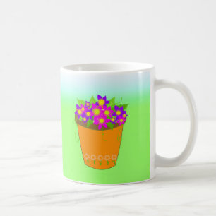 Whimsischer Blume Pot Kaffeetasse
