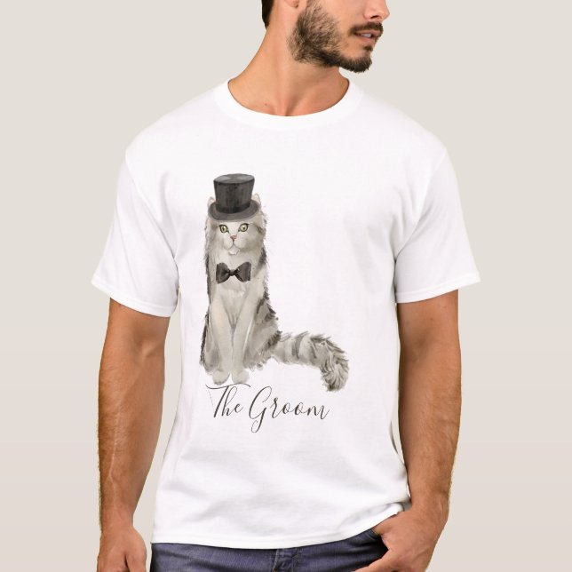 Whimsischer Blütenkatzenkatze T-Shirt (Vorderseite)