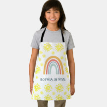 Whimsischer Boho-Regenbogen und Sonne 5. Geburtsta