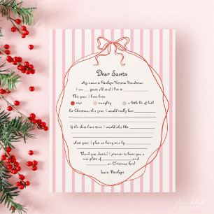 Whimsischer Brief an den Weihnachtsmann für Kinder