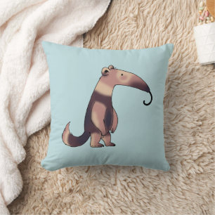 Whimsischer Cartoon Anteater Art Kissen