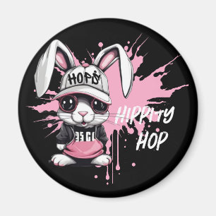 Whimsischer Cartoon Hip Hop Bunny Magnet