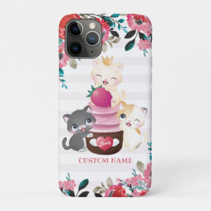 Whimsischer Cartoon Katzen Erdbeere Cupcake Case-Mate iPhone Hülle