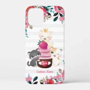Whimsischer Cartoon Katzen Erdbeere Cupcake Case-Mate iPhone Hülle