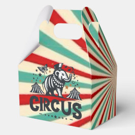 Whimsischer Circus Sunburst Kindergeburtstag Party Geschenkschachtel