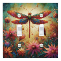 Whimsischer Drachenfliege Abstrakte Kunst Aquamari