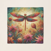 Whimsischer Drachenfliege Abstrakte Kunst Aquamari