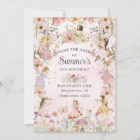 Whimsischer Fairies Geburtstagsblumengarten Wiese