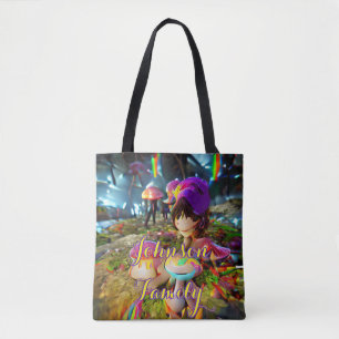 Whimsischer Family Beach Tote Beutel mit Pilzen