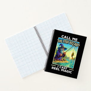 Whimsischer Fischereiassistent Notizbuch