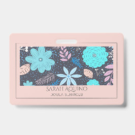 Whimsischer Floral Doula oder Midfrau Ausweis