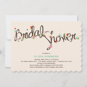 Whimsischer Frühling Blumen Chic Brautparty laden Einladung