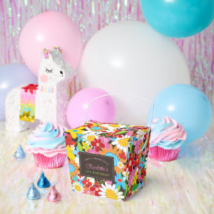 Whimsischer Frühlingsblumen Garten Geburtstagspart Geschenkschachtel