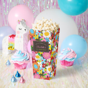 Whimsischer Frühlingsblumen Garten Geburtstagspart Geschenkschachtel