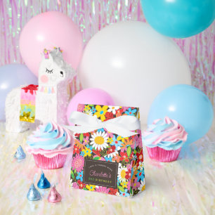 Whimsischer Frühlingsblumen Garten Geburtstagspart Geschenkschachtel