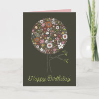 Whimsischer Frühlingsblumen Pop Tree Chic Geburtst