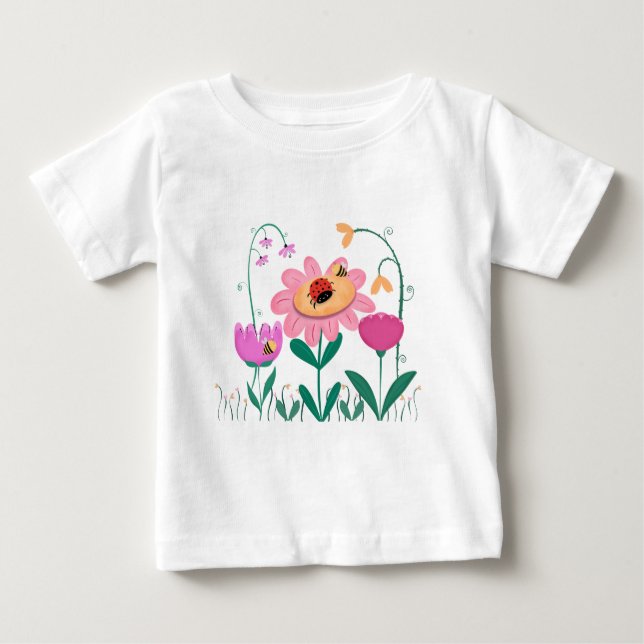 Whimsischer Garten 2 Baby T-shirt (Vorderseite)