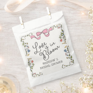 Whimsischer Garten Party Doodle Floral Brautparty Geschenktütchen