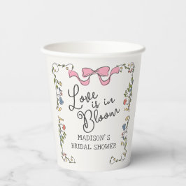 Whimsischer Garten Party Doodle Floral Brautparty Pappbecher