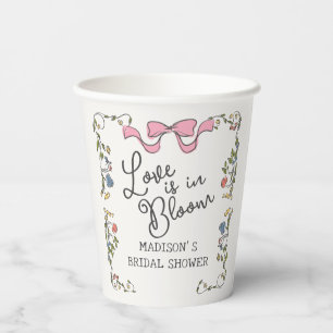 Whimsischer Garten Party Doodle Floral Brautparty Pappbecher