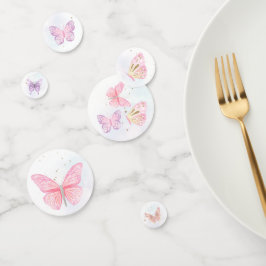 Whimsischer Glitzer Pastel Butterfly Geburtstagspa Konfetti
