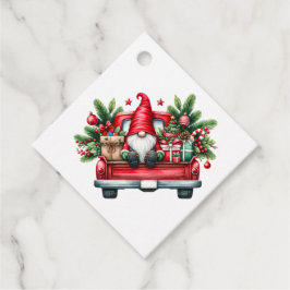 Whimsischer Gnome in Lkw mit Geschenken Geschenkanhänger