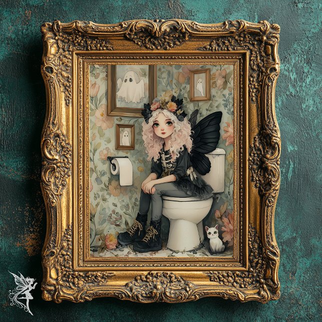 Whimsischer Halloween Fairy auf der Toilette mit G Poster (Von Creator hochgeladen)