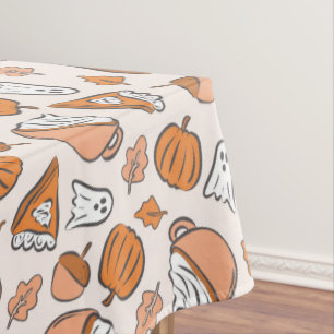 Whimsischer Halloween Fall Ghosts Pumpkin Pie Acor Tischdecke