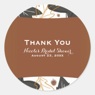 Whimsischer Herbst Herbstlaub & Acorns Gefallen Runder Aufkleber