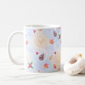 Whimsischer Herbst-zu-Winter-Saisonübergang-Pat Kaffeetasse