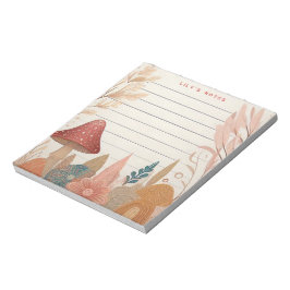 Whimsischer Herbstfall Pilze Personalisiert Notizblock