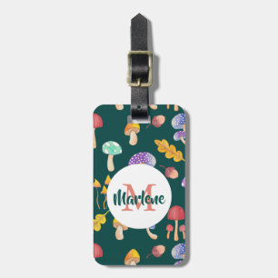 Whimsischer Herbstpilz   PERSONALISIERT Gepäckanhänger