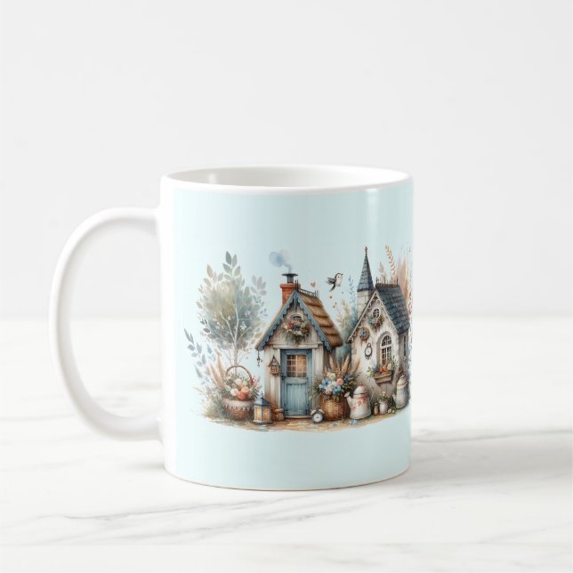 Whimsischer Hütte Garden Kaffeetasse (Links)