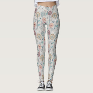 Whimsischer Kronleuchter - Rot, Gelb, Weiß und Aqu Leggings