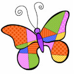 Whimsischer Kubismus Schmetterlingskulptur Freistehende Fotoskulptur<br><div class="desc">Dekorieren Sie Ihre Zuhause oder Ihr Büro mit dieser Whimsical Cubism Butterfly Skulptur von Debi Payne Designs. Whimsical Cubism Butterfly ist ein simplizistischer Schmetterling,  der aus lebhaften Farben und Mustern im kubistischen Stil der Kunst geschaffen wurde.</div>